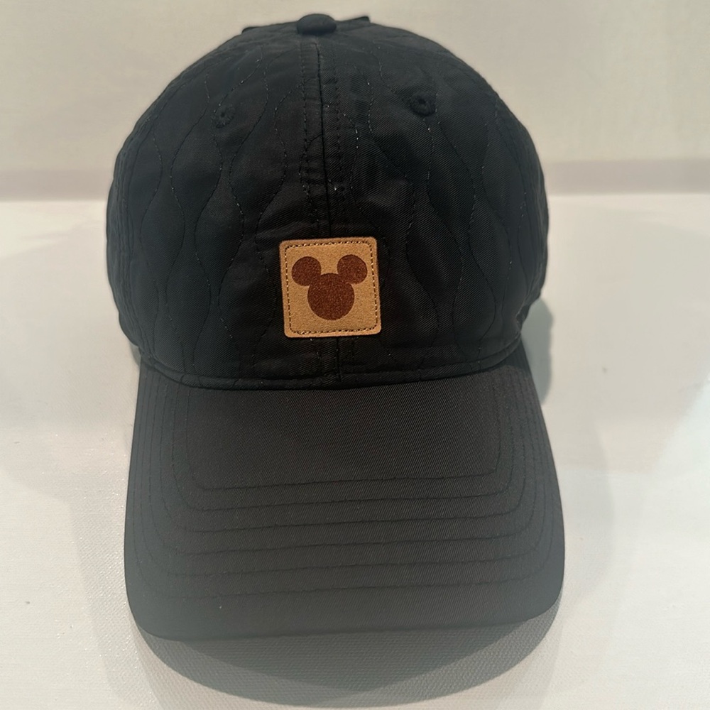 NWT Disney Mickey Mouse Black Quilted Cap with expandable back.
